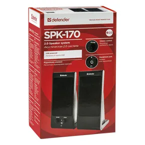 Defender hangszórók SPK-170, 2.0, 4W, fekete, hangerőszabályzó, utána mágnesesen árnyékolt